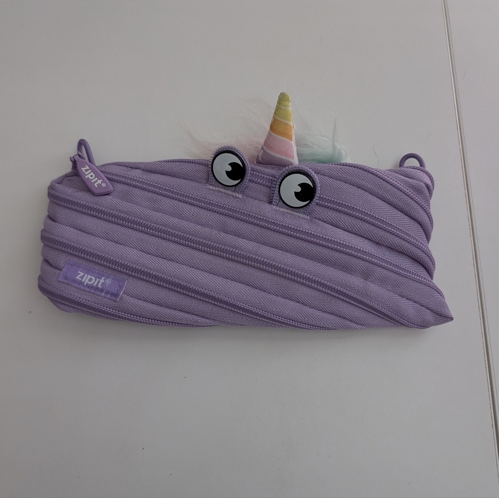 Purple Unicorn Zip It Pencil Pouch